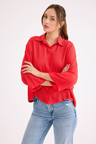 Vitrin Oversize Viscose Linen Shirt