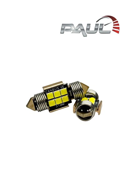 PAULLED Sofit 31mm Beyaz Led Ampül 2 Adet Park,Tavan,Plaka,Bagaj Gibi Kullanı...