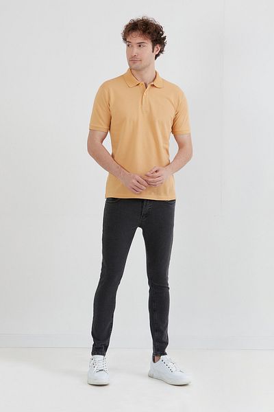 Fulla Moda Μπλουζάκι Basic Polo Neck με μισό κουμπί