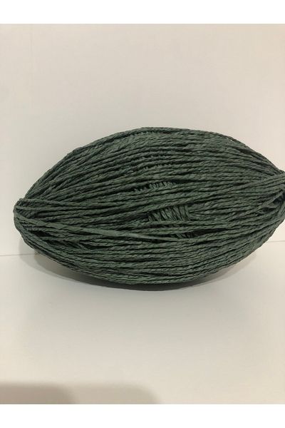 Selen Paper String 250 Gr Khaki Green Hand Knitting String