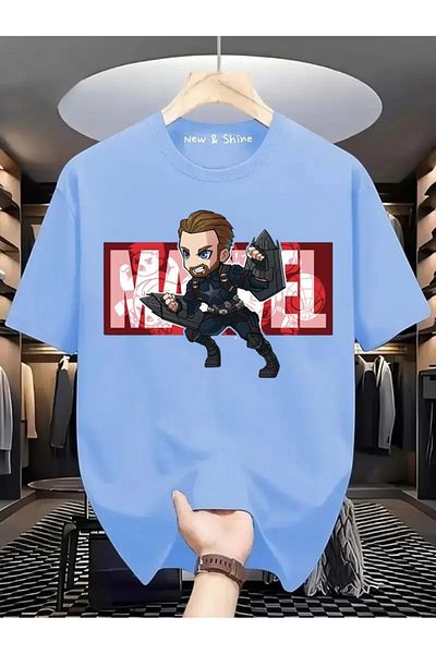 New Shine Μπλουζάκι με στάμπα Super Hero Captain America