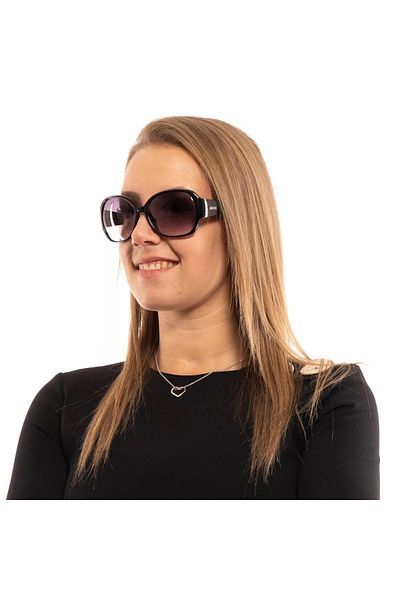 Guess , Oval sunglasses decorated with crystals, Black, 60-17-135 Standard
