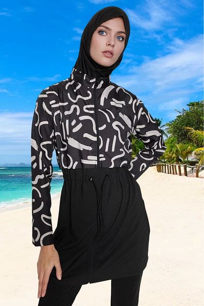 PayBuy Patterned Hijab Beach Wear Quick Dry Chlorine Resistant Special Design Summer Collection