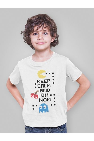 SEVBANO Tricou pentru copii unisex cu jocuri imprimate Pacman (vârsta 1-12)
