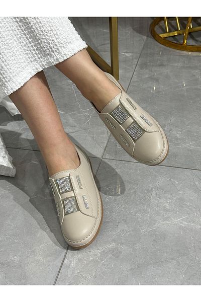 DERİ KABUSU Stoned Women's Ballerina Shoes 409