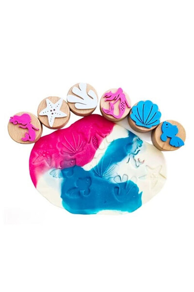 ChildGen Play Dough Ahşap Damga Seti 6lı Deniz Kızı