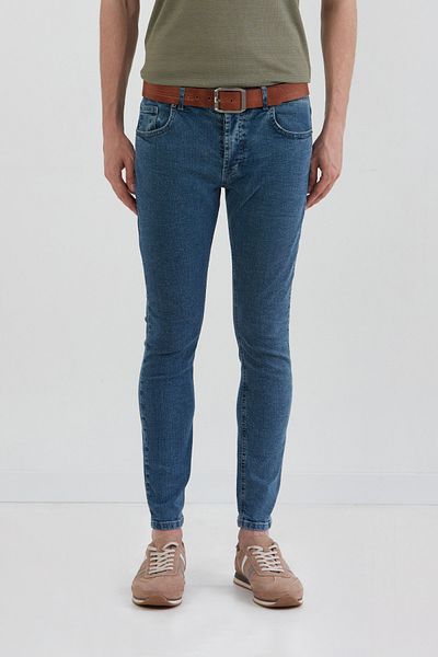 Fulla Moda Zippered Straight Jean Trousers