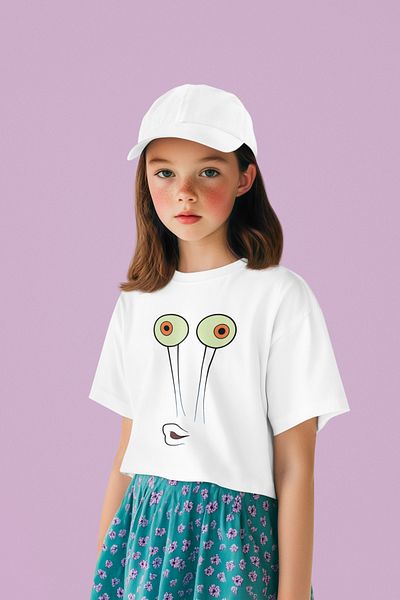SEVBANO Tricou unisex pentru copii cu desene animate Spongebob Gary (vârsta 1-12)