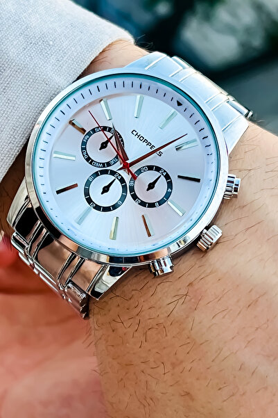 S.POLO gümüş renk Erkek Kol Saati beyaz kadran