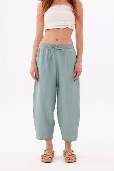 GENIUS STORE Women's Baggy Pants with Pockets Ayrobin Baggy Trousers Adjustable Elastic Waist Trousers Women'S-Baggy
