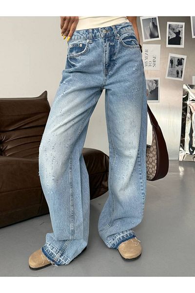 DENİKK TREND SPECIAL DESIGN Άνετη ΜΟΝΤΕΛΟ ΠΑΝΤΕΛΟΝΙ ΠΑΛΑΖΖΟ ΤΖΙΝ ΤΕΝΙΣΜΟΥ