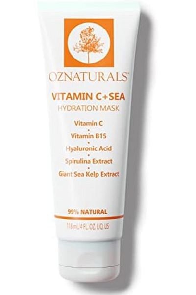 Natural OZ Naturals Vitamin C + Sea Hydration Mask – 99% Natural Moisturizing & Brightening Facial Treatment