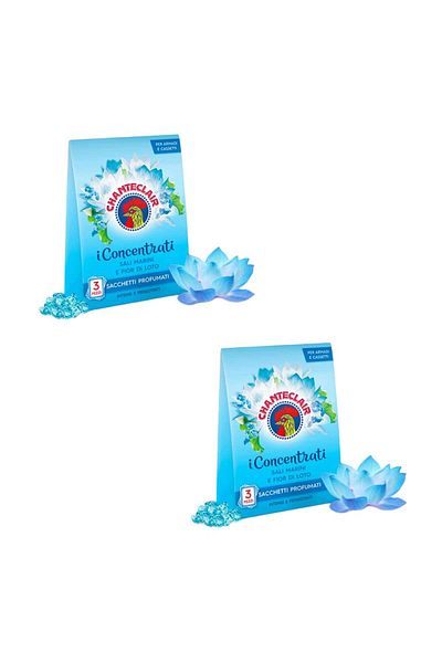 chante clair Pack of 2 x Chanteclair Sea Salt and Lotus Flower Scented Sachets, 3 x 12 g