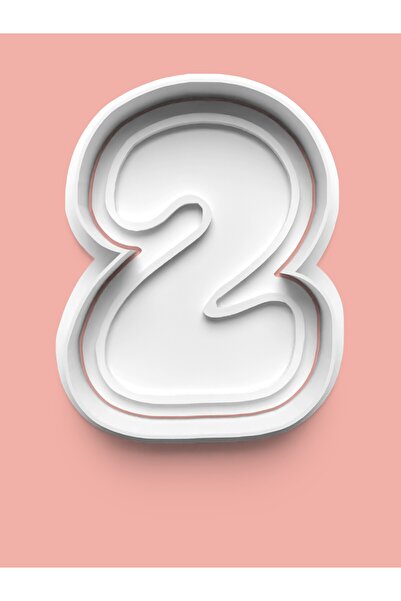 AKTASTORE قالب كوكيز رقم 2 وقالب عجينة السكر - رقمان