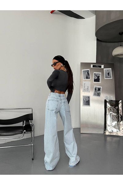 DENİKK TREND SPECIAL DESIGN Άνετη ΜΟΝΤΕΛΟ ΠΑΝΤΕΛΟΝΙ ΠΑΛΑΖΖΟ ΤΖΙΝ ΤΕΝΙΣΜΟΥ