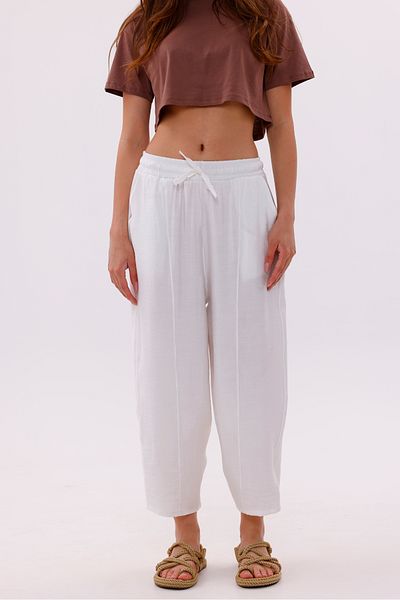 GENIUS STORE Women's Baggy Pants with Pockets Ayrobin Baggy Trousers Adjustable Elastic Waist Trousers Women'S-Baggy