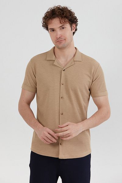 Fulla Moda Βασικό Τρικo Ραμμένο Πουκάμισο