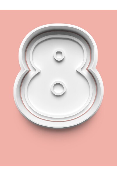 AKTASTORE قالب كوكيز رقم 8 وقالب عجينة السكر - رقم ثمانية