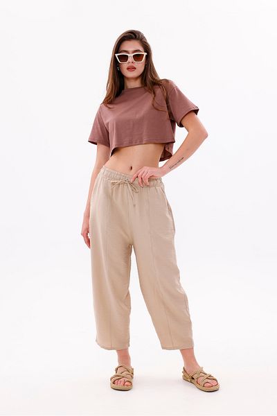 GENIUS STORE Women's Baggy Pants with Pockets Ayrobin Baggy Trousers Adjustable Elastic Waist Trousers Women'S-Baggy