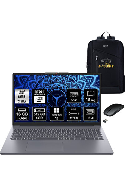 LENOVO Ideapad Slim 3 Intel Core I5 13420H 16GB 512GB SSD W11 16" FHD Bilgisa...