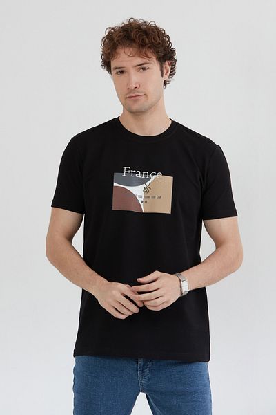 Fulla Moda Μπλουζάκι με κέντημα με γράμματα Γαλλίας