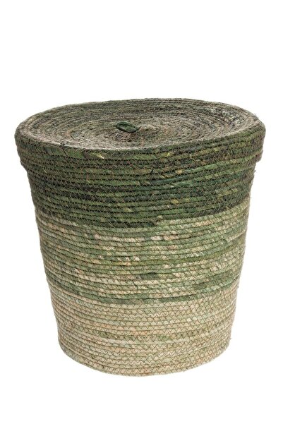 Bizzotto Basket with lid made of green seagrass Fade 35x35 h