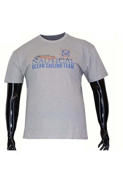 POLOPEPE Men's Plus Size T-Shirt 1800 Grey-Grey - 4XL