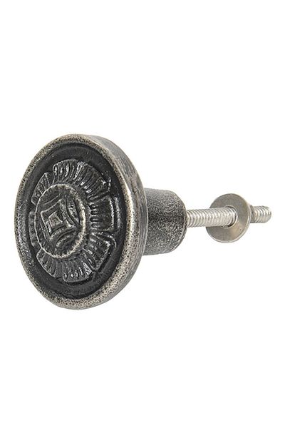 Clayre & Eef Buton mobila din fier gri Ø 4 cm