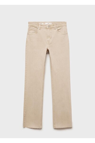 MANGO Woman Sienna flare crop jean pantolon