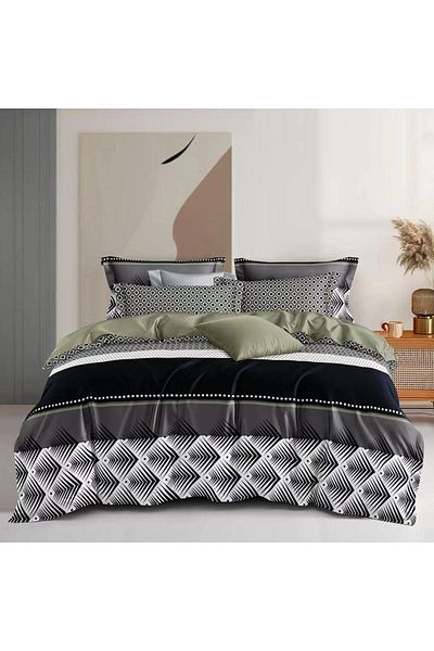 Five Store Single bed linen, Kadoma, mercerized cotton, multicolor, 3 pieces
