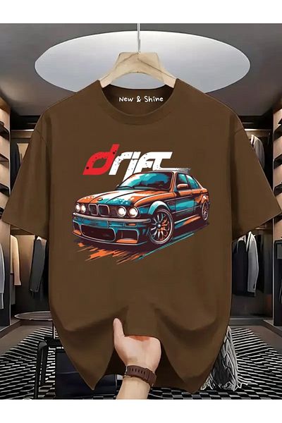 New Shine Μπλουζάκι με στάμπα Drift Car Oversize