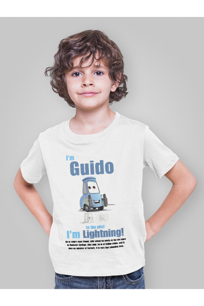 SEVBANO Cars Guido Printed Unisex Cartoon Lightning Mcqueen Παιδικό μπλουζάκι...