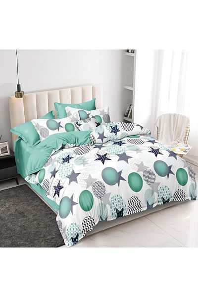 Five Store Double bed linen, Frodi, mercerized cotton, multicolor, 4 pieces