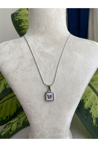 stainless steell قلادة الفراشة الصلب