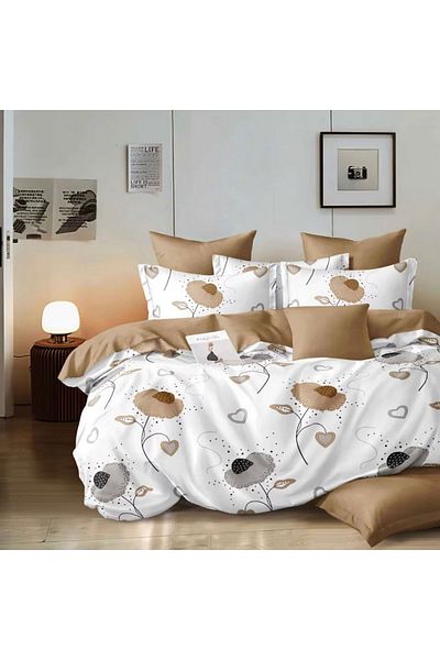 Five Store Super double bed linen, Petrinia, mercerized cotton, multicolor, 4 pieces