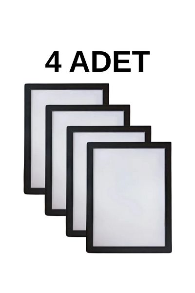 Hometaş Ev Ürünleri 4 Pcs A4 21X30 Photo Frame Diploma Certificate Frame Can Be Hanged on the Wall Suitable for Desktop