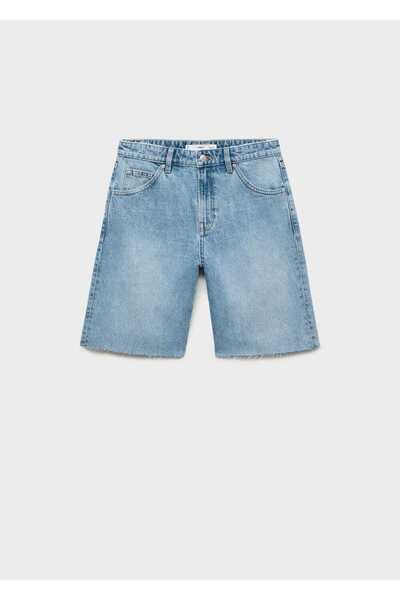 MANGO Woman Dikişşsiz denim şort