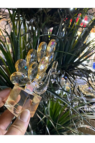 elif aksesuar Seta Kristal Kaideli Tavus Kuşu Amber 7*9,5*15cm