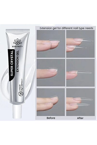 Born Pretty High Transparency Poly Gel/Ultra Şeffaf Kristal Poly Jel-30gr