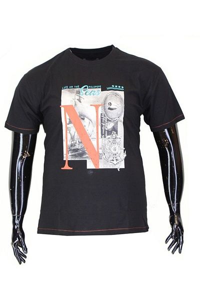 POLOPEPE Men's Plus Size T-Shirt 1801 Black-Black - 5XL