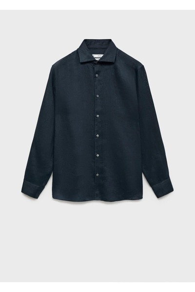 MANGO Man %100 keten slim fit gömlek
