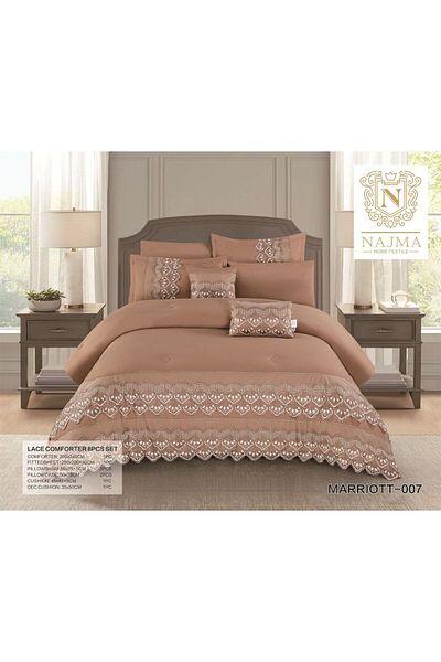 NAJMA 8-piece lace layer bridal bedspread