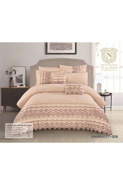 NAJMA 8-piece lace layer bridal bedspread