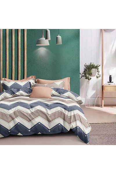 Five Store Super double bed linen, Algot, mercerized cotton, multicolor, 4 pieces
