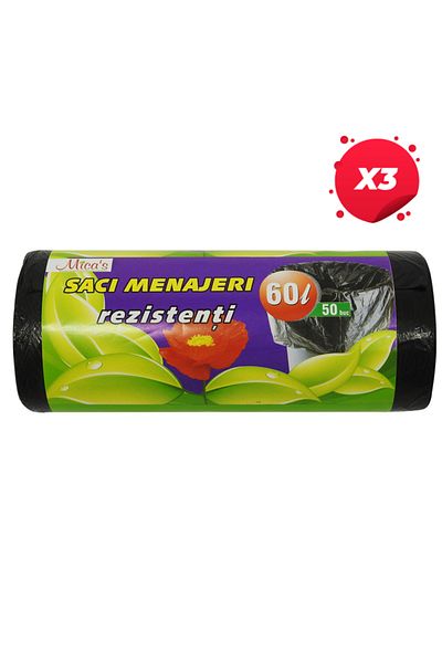 Mica'S X3 - MICAS RESISTANT HOUSEHOLD BAGS 60L 50PCS