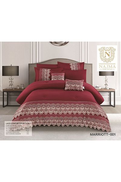 NAJMA 8-piece lace layer bridal bedspread