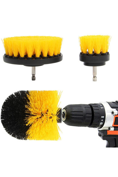 BOEM Perii de curățare pentru burghie, Plastic/Metal, 3 buc, 4,5-9,5 cm, Galb...