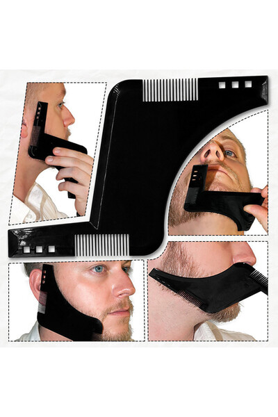 BOEM Pieptene contur barbă și mustață / Șablon barbă și mustață în stil salon