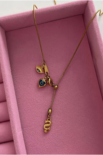 acc swen قلادة على شكل حرف عين مرفوعة من الفولاذ المختوم SS