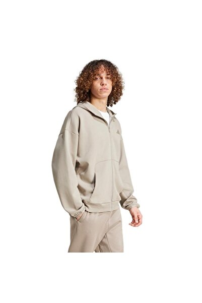 adidas Men's Beige Jacket m Fi Sl Fz Jd4947